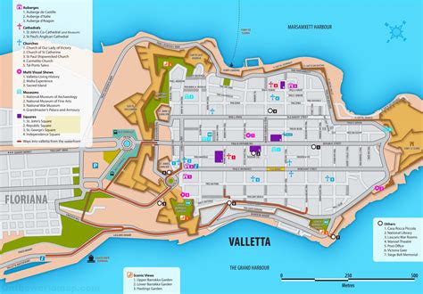 tourist map valletta.